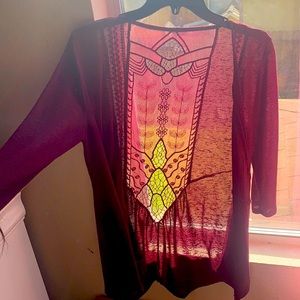 Burgundy cardigan